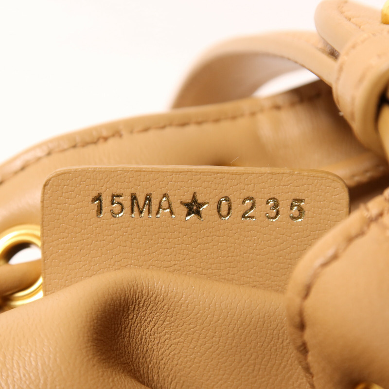 Dior 牛皮皮革Nano Caro Bucket Bag金扣手挽肩背兩用袋-6