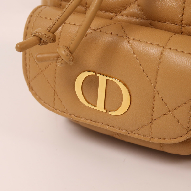 Dior 牛皮皮革Nano Caro Bucket Bag金扣手挽肩背兩用袋-9