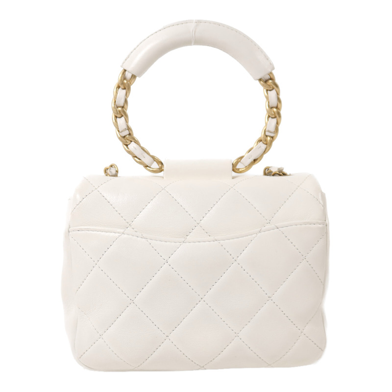 CHANEL 羊皮皮革In The Loop金扣鏈帶手挽肩背兩用袋-1