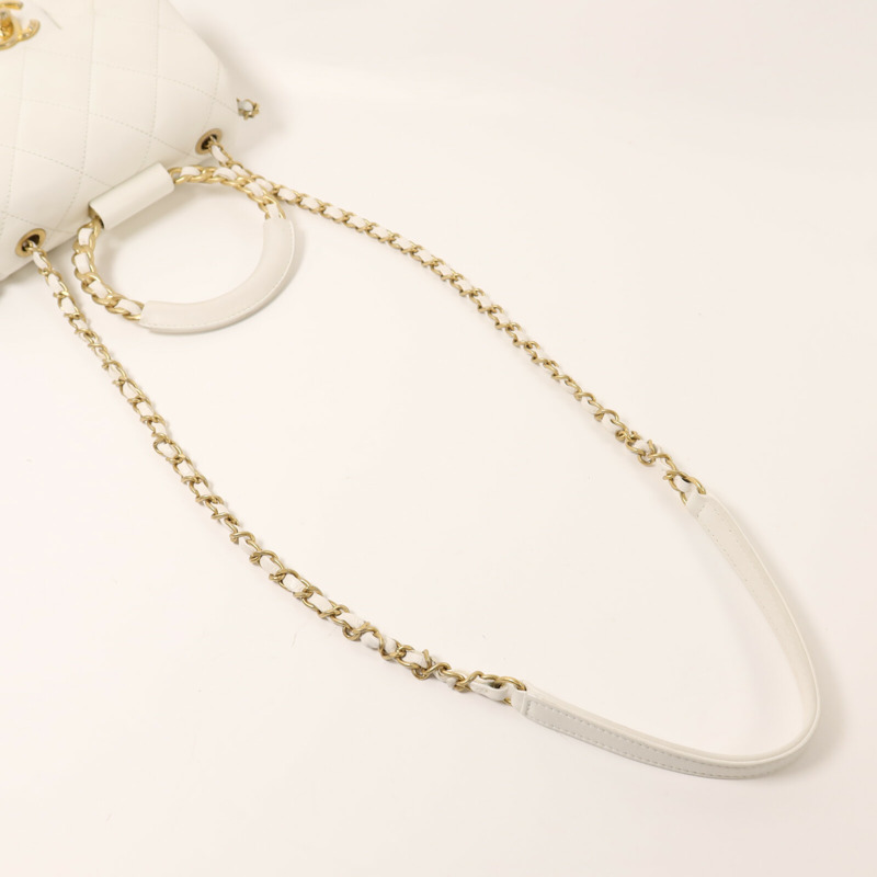 CHANEL 羊皮皮革In The Loop金扣鏈帶手挽肩背兩用袋-7