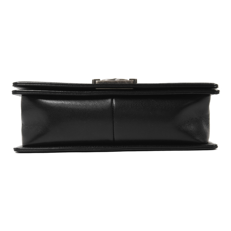 CHANEL 牛皮皮革Boy 25銀扣鏈帶肩背袋-3