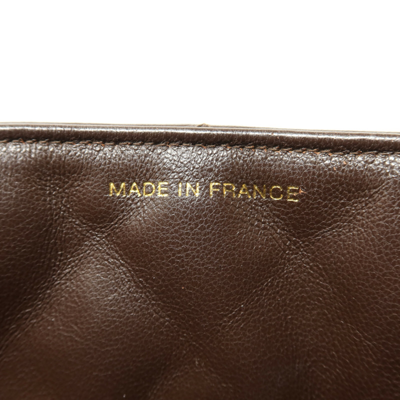 CHANEL 羊皮皮革Vintage Hand Bag金扣手挽袋-6