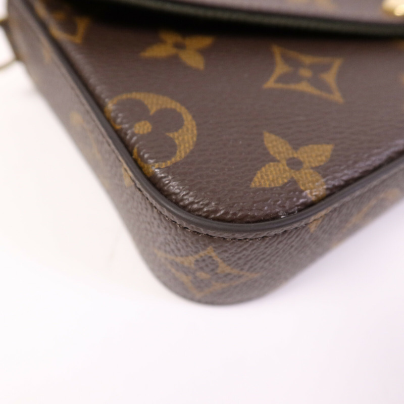 LOUIS VUITTON Monogram Felicie Strap & Go金扣肩背袋-11