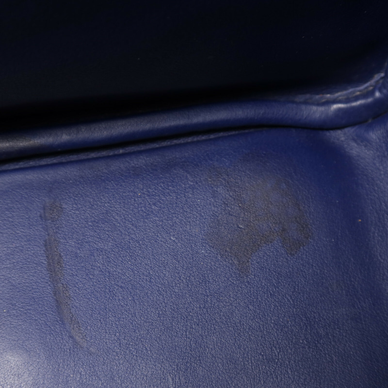 HERMES Swift皮革Lindy 26銀扣手挽肩背兩用袋Rouge Sellier/Bleu Saphir-14