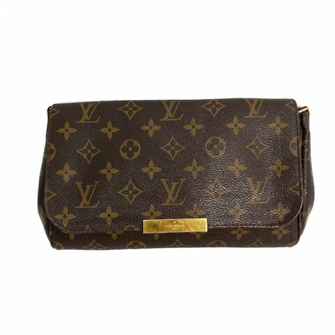 △ Louis Vuitton 路易威登 Brown Coated Canvas Monogram Favorite MM Shoulder Bag M40718 啡色塗層帆布經典老花肩背袋 - 257020797