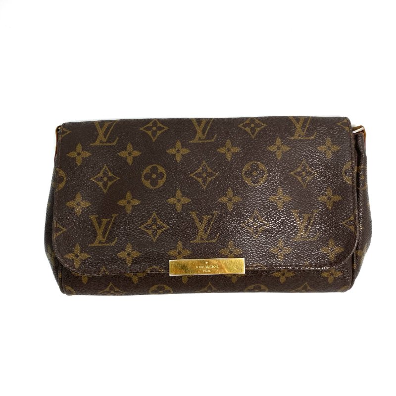 △ Louis Vuitton 路易威登 Brown Coated Canvas Monogram Favorite MM Shoulder Bag M40718 啡色塗層帆布經典老花肩背袋 - 257020797-0