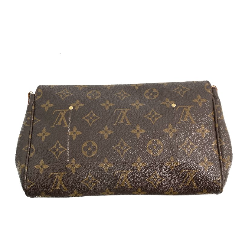 △ Louis Vuitton 路易威登 Brown Coated Canvas Monogram Favorite MM Shoulder Bag M40718 啡色塗層帆布經典老花肩背袋 - 257020797-1
