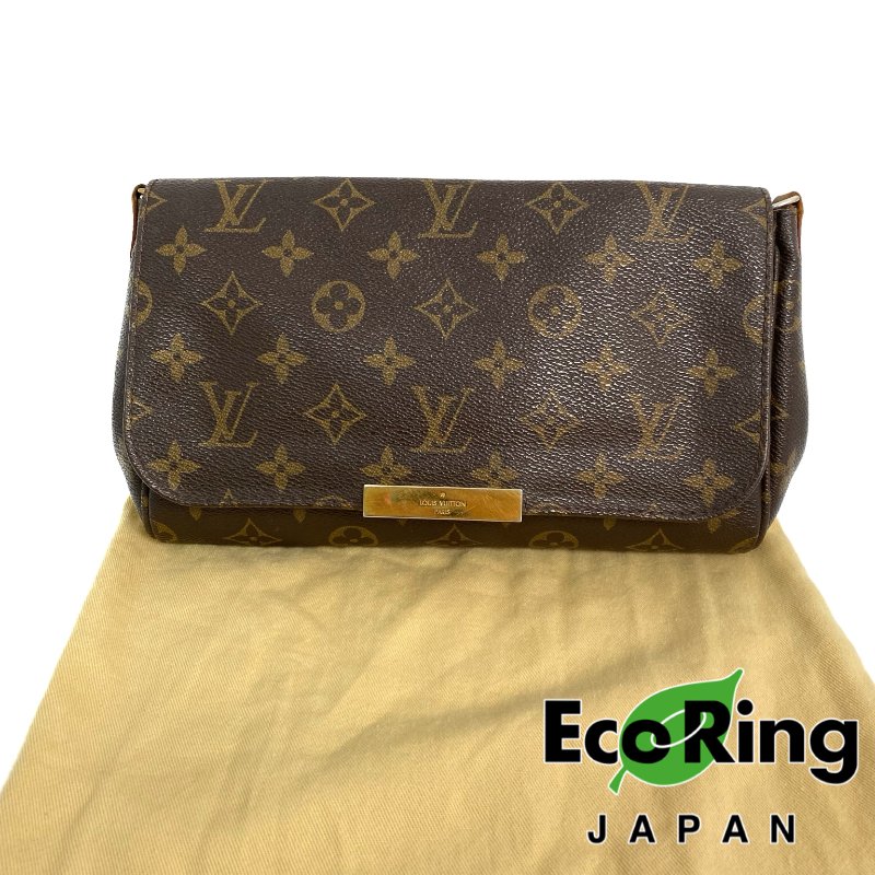 △ Louis Vuitton 路易威登 Brown Coated Canvas Monogram Favorite MM Shoulder Bag M40718 啡色塗層帆布經典老花肩背袋 - 257020797-2