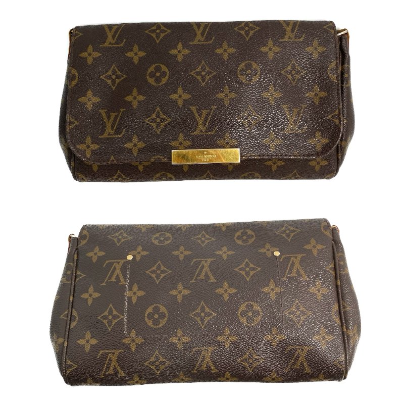 △ Louis Vuitton 路易威登 Brown Coated Canvas Monogram Favorite MM Shoulder Bag M40718 啡色塗層帆布經典老花肩背袋 - 257020797-3