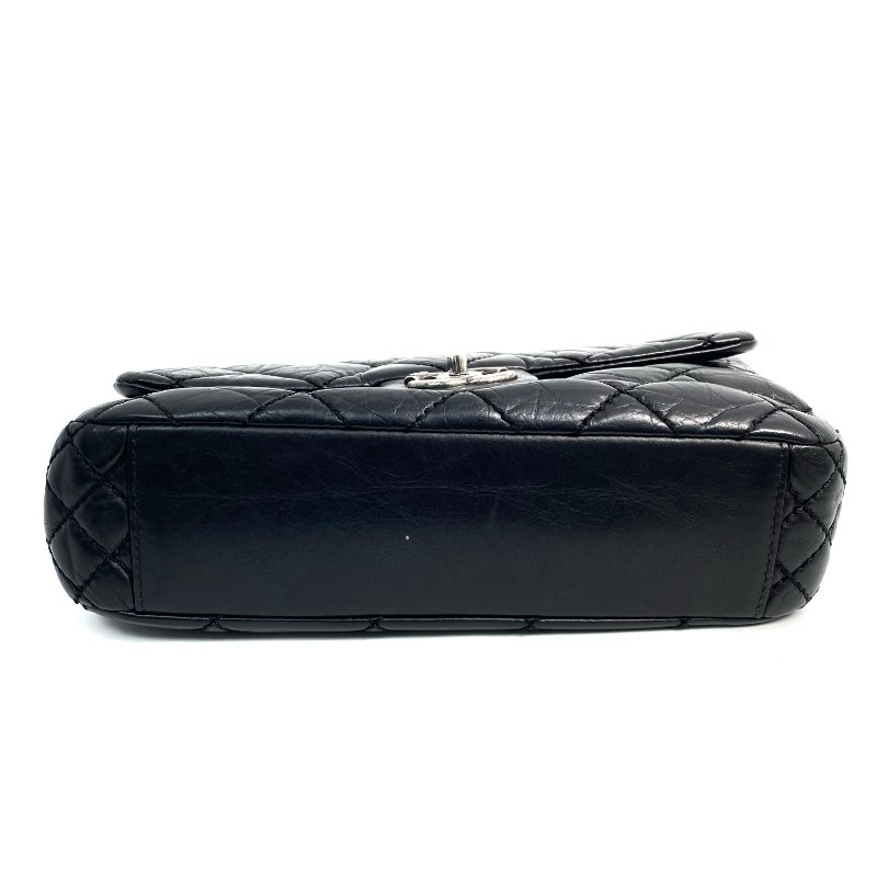 △ Chanel 香奈兒 Black Lambskin Ruthenium-Finish Metal Easy Flap Chain Shoulder Bag No.18 A67764 黑色小羊皮鍍釕金屬鎖鏈肩背袋No.18 - 257025950-12