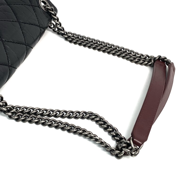 △ Chanel 香奈兒 Black Lambskin Ruthenium-Finish Metal Easy Flap Chain Shoulder Bag No.18 A67764 黑色小羊皮鍍釕金屬鎖鏈肩背袋No.18 - 257025950-17