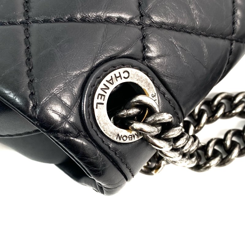 △ Chanel 香奈兒 Black Lambskin Ruthenium-Finish Metal Easy Flap Chain Shoulder Bag No.18 A67764 黑色小羊皮鍍釕金屬鎖鏈肩背袋No.18 - 257025950-19