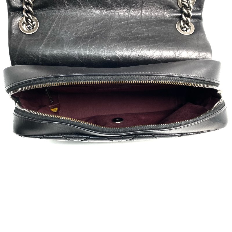 △ Chanel 香奈兒 Black Lambskin Ruthenium-Finish Metal Easy Flap Chain Shoulder Bag No.18 A67764 黑色小羊皮鍍釕金屬鎖鏈肩背袋No.18 - 257025950-22