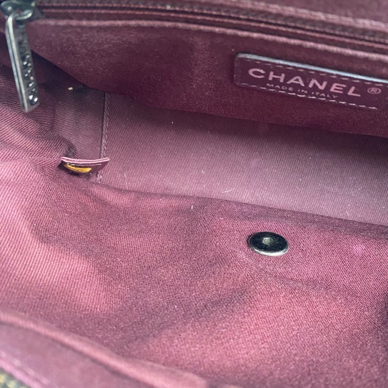 △ Chanel 香奈兒 Black Lambskin Ruthenium-Finish Metal Easy Flap Chain Shoulder Bag No.18 A67764 黑色小羊皮鍍釕金屬鎖鏈肩背袋No.18 - 257025950-24
