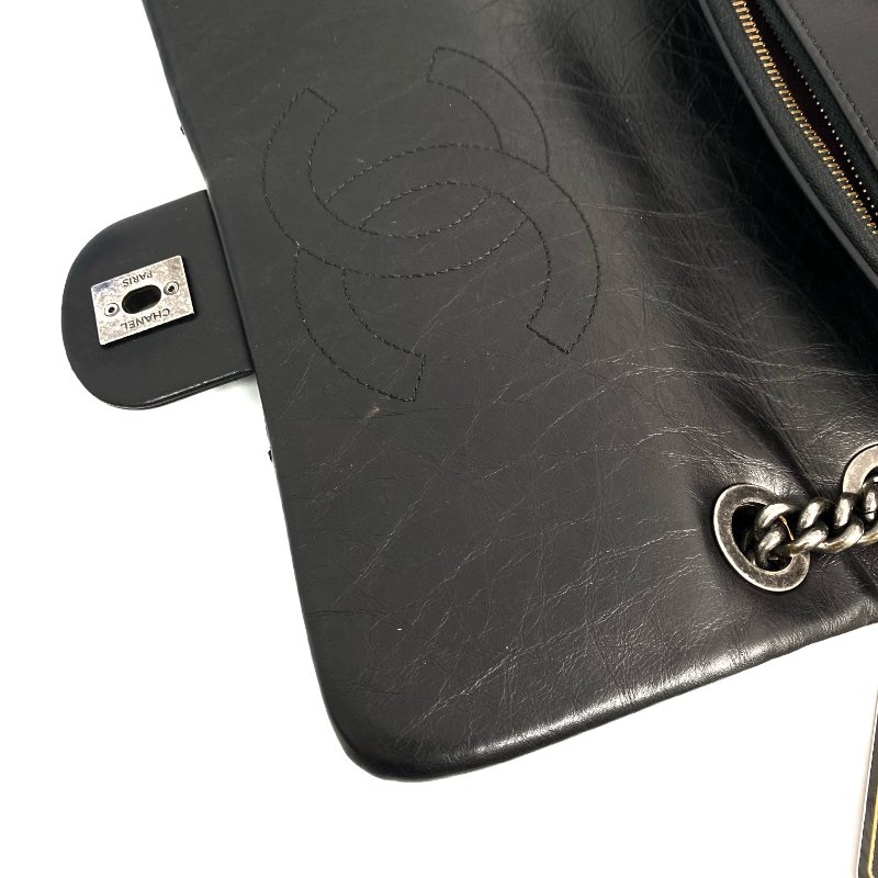 △ Chanel 香奈兒 Black Lambskin Ruthenium-Finish Metal Easy Flap Chain Shoulder Bag No.18 A67764 黑色小羊皮鍍釕金屬鎖鏈肩背袋No.18 - 257025950-27