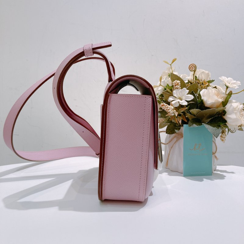 TW4705	Hermes 愛馬仕錦葵紫 斜挎包 屁屁包Della Cavalleria Mini Epsom X9 Mauve Sylvestre x PHW-3