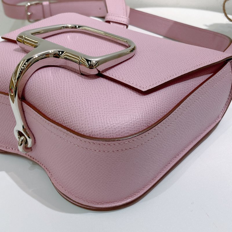 TW4705	Hermes 愛馬仕錦葵紫 斜挎包 屁屁包Della Cavalleria Mini Epsom X9 Mauve Sylvestre x PHW-6