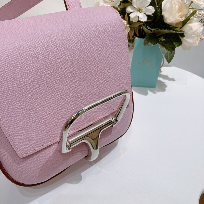 TW4705	Hermes 愛馬仕錦葵紫 斜挎包 屁屁包Della Cavalleria Mini Epsom X9 Mauve Sylvestre x PHW-12