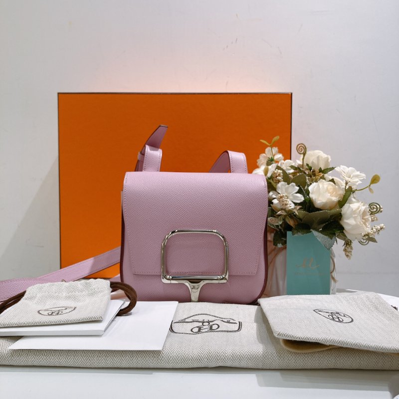 TW4705	Hermes 愛馬仕錦葵紫 斜挎包 屁屁包Della Cavalleria Mini Epsom X9 Mauve Sylvestre x PHW-17
