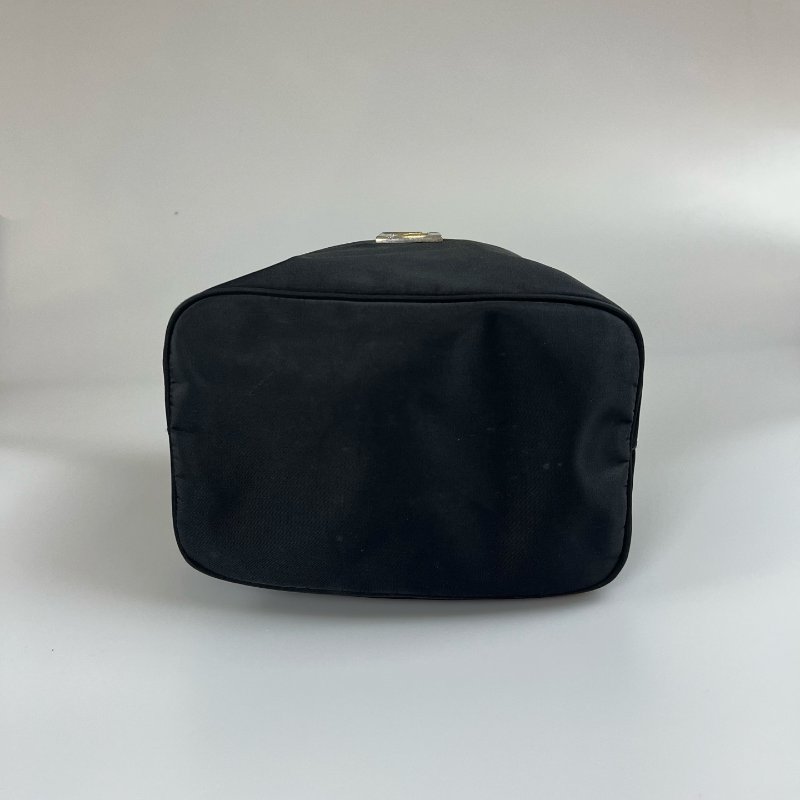 FENDI  VINTAGE黑尼龍手提包-4