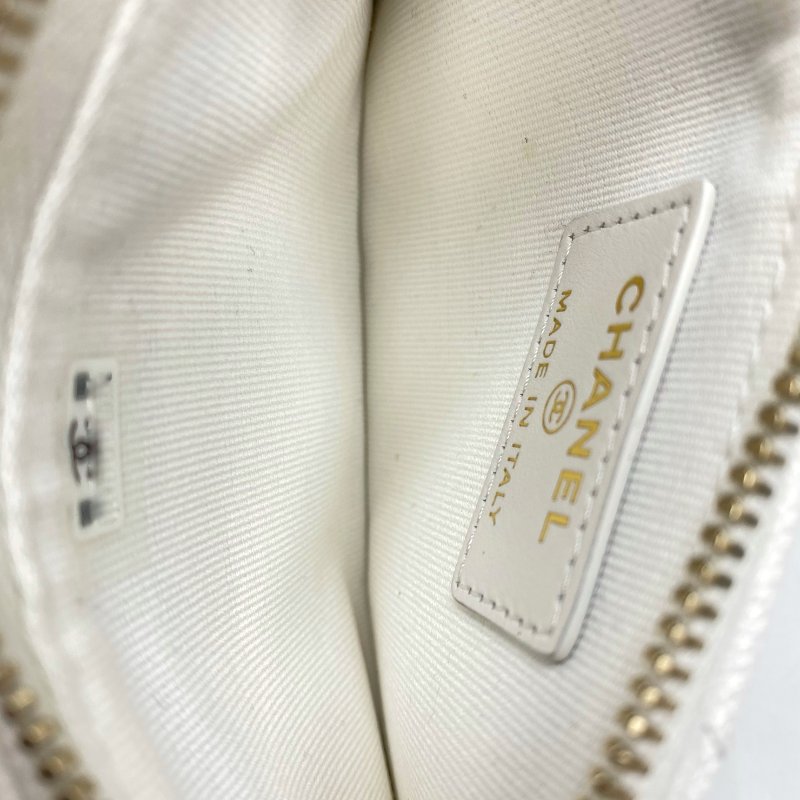 ☆ Chanel 香奈兒 White Caviar Skin Card Holder 白色粒紋小牛皮卡包 - 257026157-8