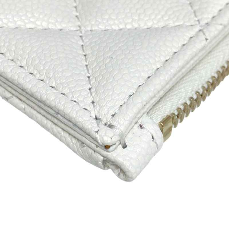 ☆ Chanel 香奈兒 White Caviar Skin Card Holder 白色粒紋小牛皮卡包 - 257026157-14