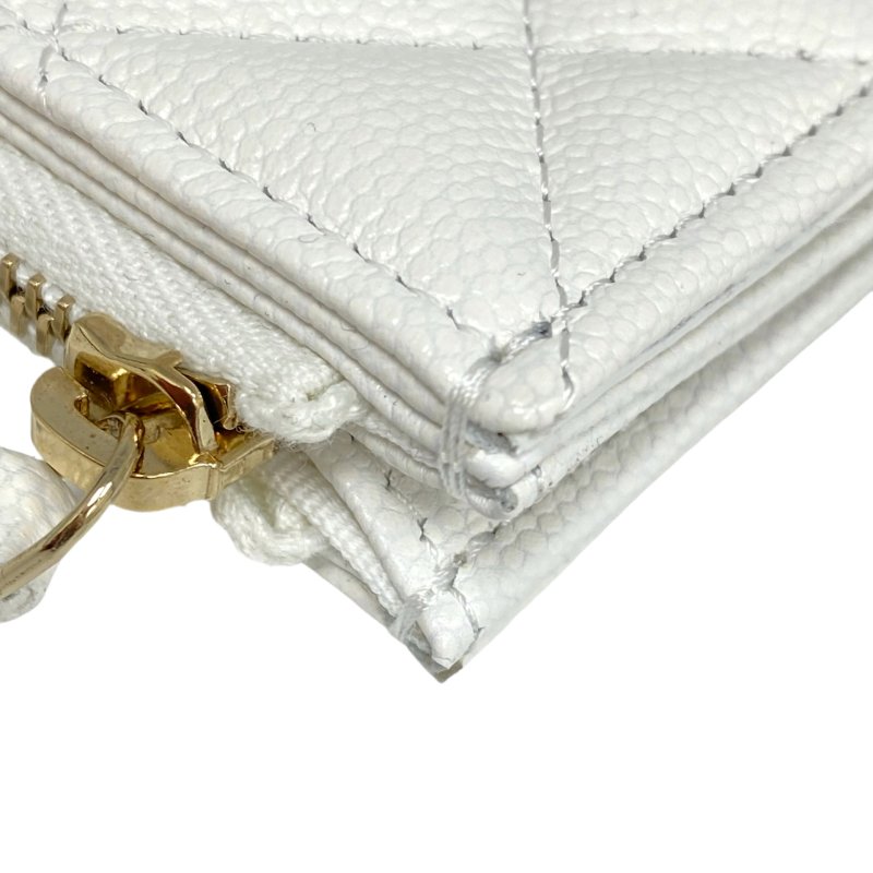 ☆ Chanel 香奈兒 White Caviar Skin Card Holder 白色粒紋小牛皮卡包 - 257026157-15