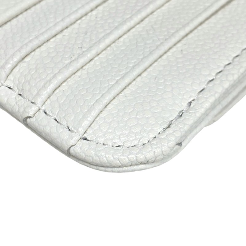 ☆ Chanel 香奈兒 White Caviar Skin Card Holder 白色粒紋小牛皮卡包 - 257026157-18