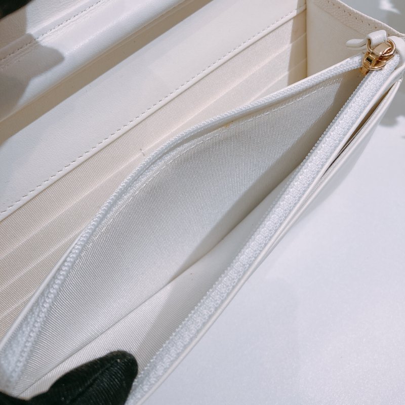 TW4706	Chanel香奈兒 牛皮 鏈條銀包Boy Wallet On Chain Caviar White x GHW-12