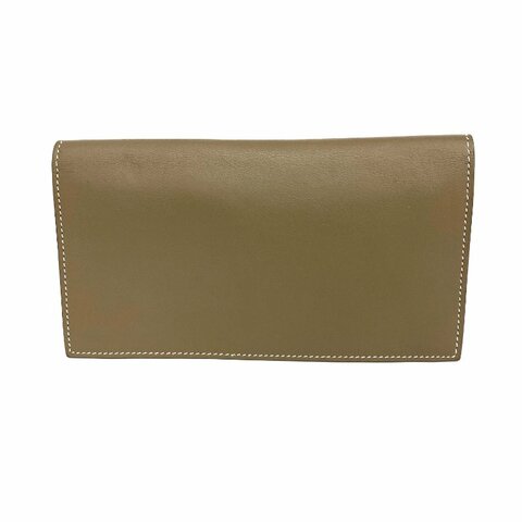 ☆ Hermes 愛馬仕 Etoupe Grey Swift Calfskin Citizen Twill Long Wallet B Stamp 大象灰色滑面小牛皮長銀包B刻 - 257026385