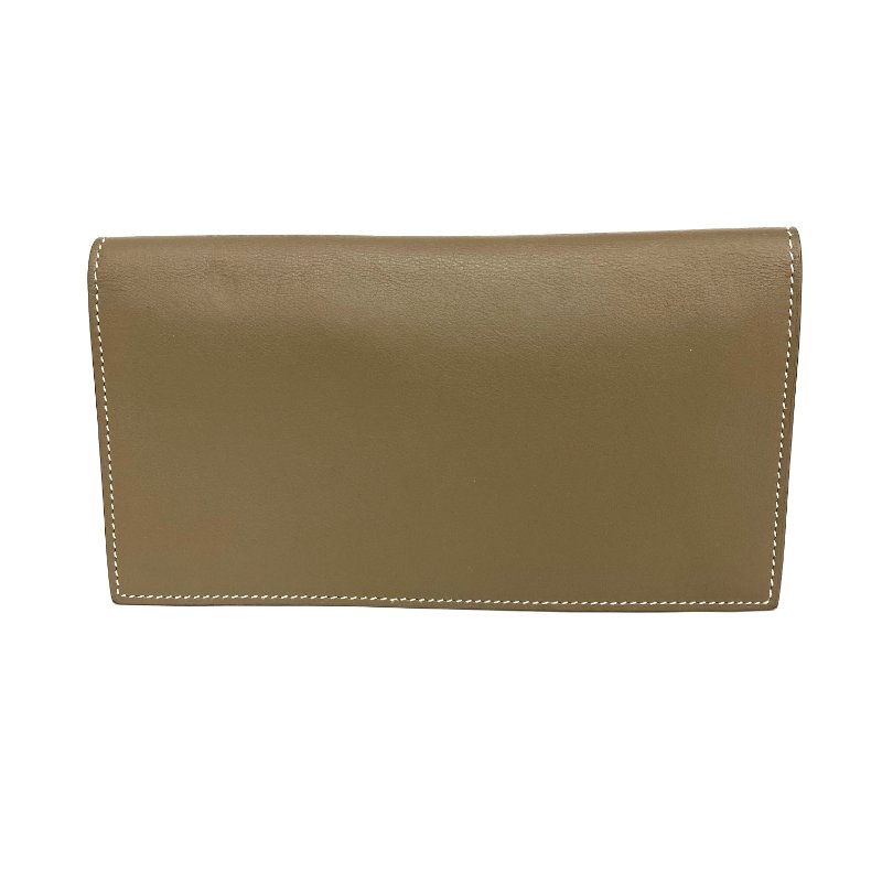 ☆ Hermes 愛馬仕 Etoupe Grey Swift Calfskin Citizen Twill Long Wallet B Stamp 大象灰色滑面小牛皮長銀包B刻 - 257026385-0
