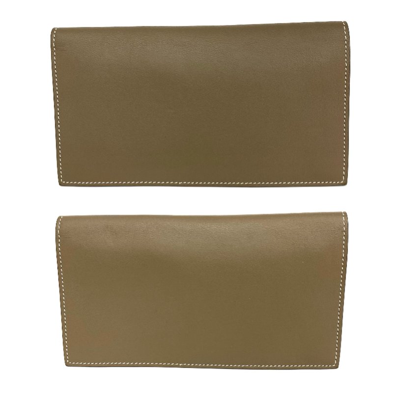 ☆ Hermes 愛馬仕 Etoupe Grey Swift Calfskin Citizen Twill Long Wallet B Stamp 大象灰色滑面小牛皮長銀包B刻 - 257026385-8