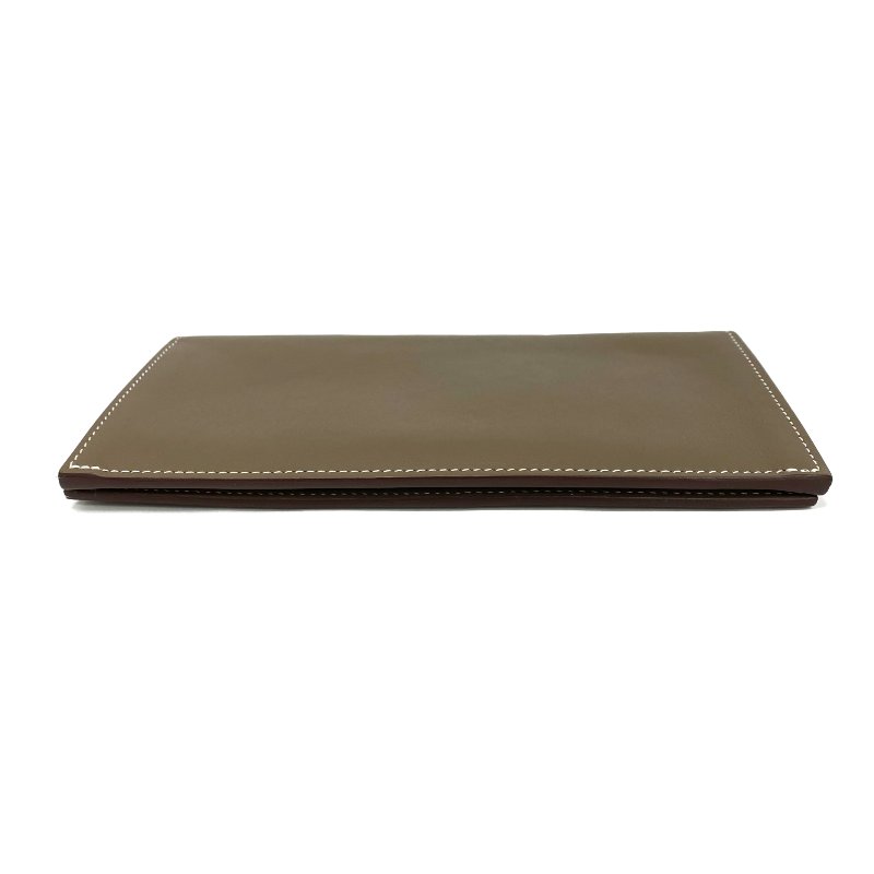 ☆ Hermes 愛馬仕 Etoupe Grey Swift Calfskin Citizen Twill Long Wallet B Stamp 大象灰色滑面小牛皮長銀包B刻 - 257026385-11