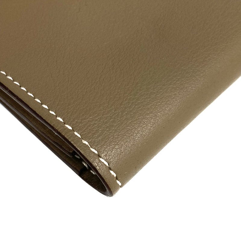 ☆ Hermes 愛馬仕 Etoupe Grey Swift Calfskin Citizen Twill Long Wallet B Stamp 大象灰色滑面小牛皮長銀包B刻 - 257026385-14