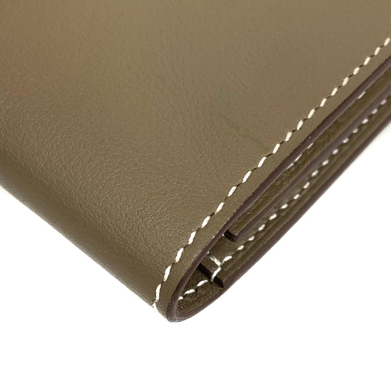 ☆ Hermes 愛馬仕 Etoupe Grey Swift Calfskin Citizen Twill Long Wallet B Stamp 大象灰色滑面小牛皮長銀包B刻 - 257026385-15