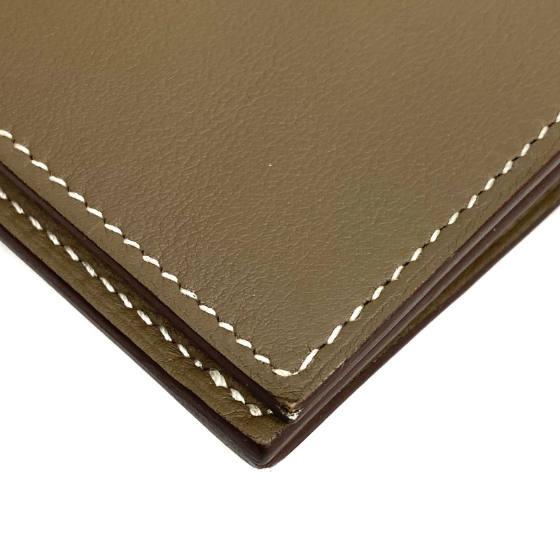 ☆ Hermes 愛馬仕 Etoupe Grey Swift Calfskin Citizen Twill Long Wallet B Stamp 大象灰色滑面小牛皮長銀包B刻 - 257026385-17