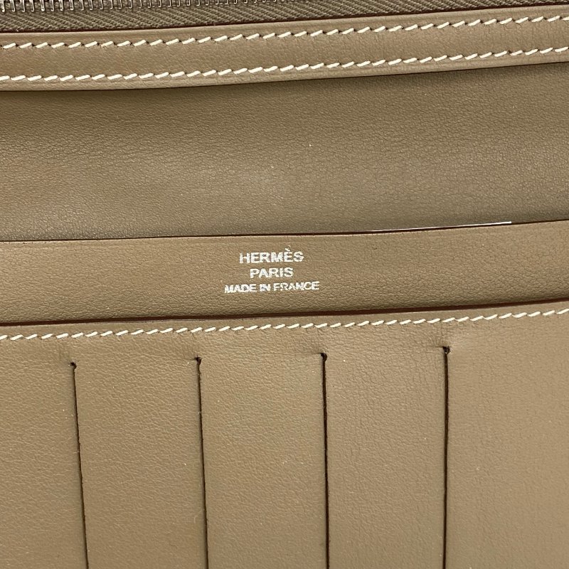 ☆ Hermes 愛馬仕 Etoupe Grey Swift Calfskin Citizen Twill Long Wallet B Stamp 大象灰色滑面小牛皮長銀包B刻 - 257026385-21