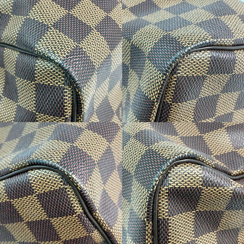 △ Louis Vuitton 路易威登 Brown Coated Canvas Damier Speedy Bandouliere 25 2 Way Bag N41368 啡色塗層帆布經典格紋兩用袋 - 257026255-5