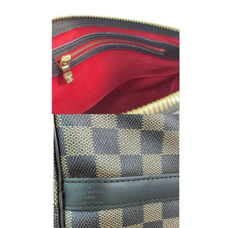 △ Louis Vuitton 路易威登 Brown Coated Canvas Damier Speedy Bandouliere 25 2 Way Bag N41368 啡色塗層帆布經典格紋兩用袋 - 257026255-9