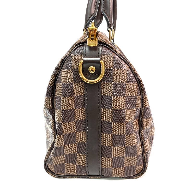 △ Louis Vuitton 路易威登 Brown Coated Canvas Damier Speedy Bandouliere 25 2 Way Bag N41368 啡色塗層帆布經典格紋兩用袋 - 257026255-11