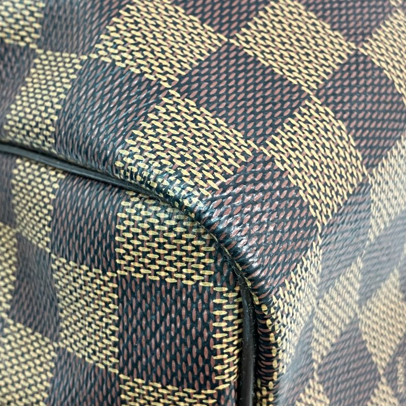△ Louis Vuitton 路易威登 Brown Coated Canvas Damier Speedy Bandouliere 25 2 Way Bag N41368 啡色塗層帆布經典格紋兩用袋 - 257026255-13