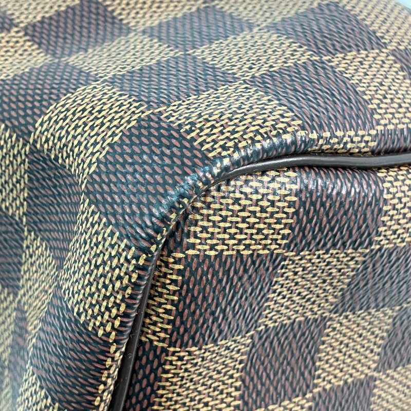 △ Louis Vuitton 路易威登 Brown Coated Canvas Damier Speedy Bandouliere 25 2 Way Bag N41368 啡色塗層帆布經典格紋兩用袋 - 257026255-14