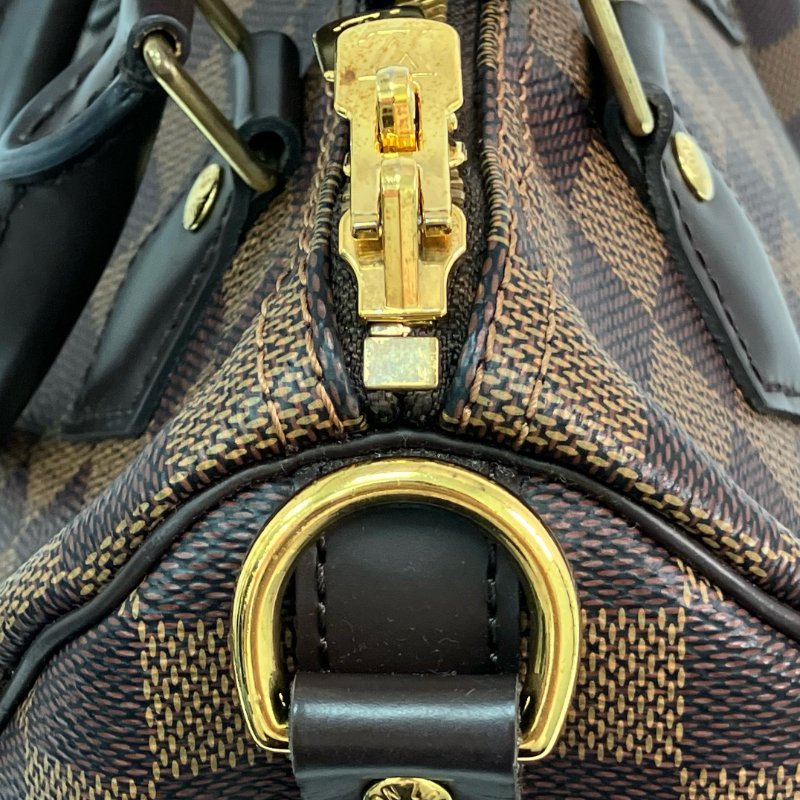 △ Louis Vuitton 路易威登 Brown Coated Canvas Damier Speedy Bandouliere 25 2 Way Bag N41368 啡色塗層帆布經典格紋兩用袋 - 257026255-19