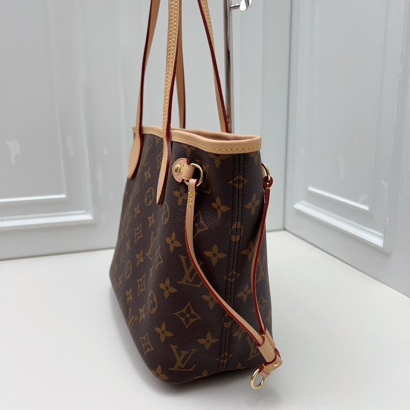 全新品 路易威登/Louis Vuitton 老花Neverfull小號 粉紅色內裡 芯片款-2