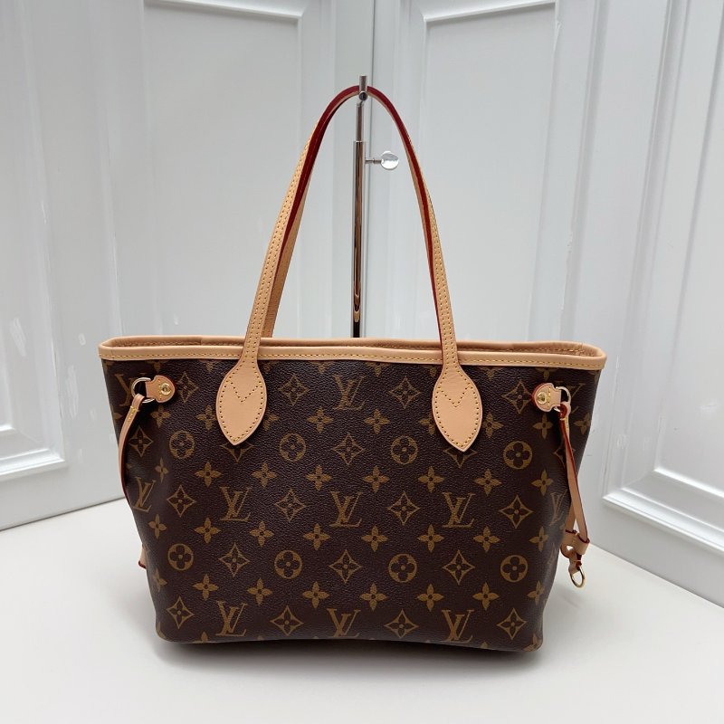 全新品 路易威登/Louis Vuitton 老花Neverfull小號 粉紅色內裡 芯片款-6