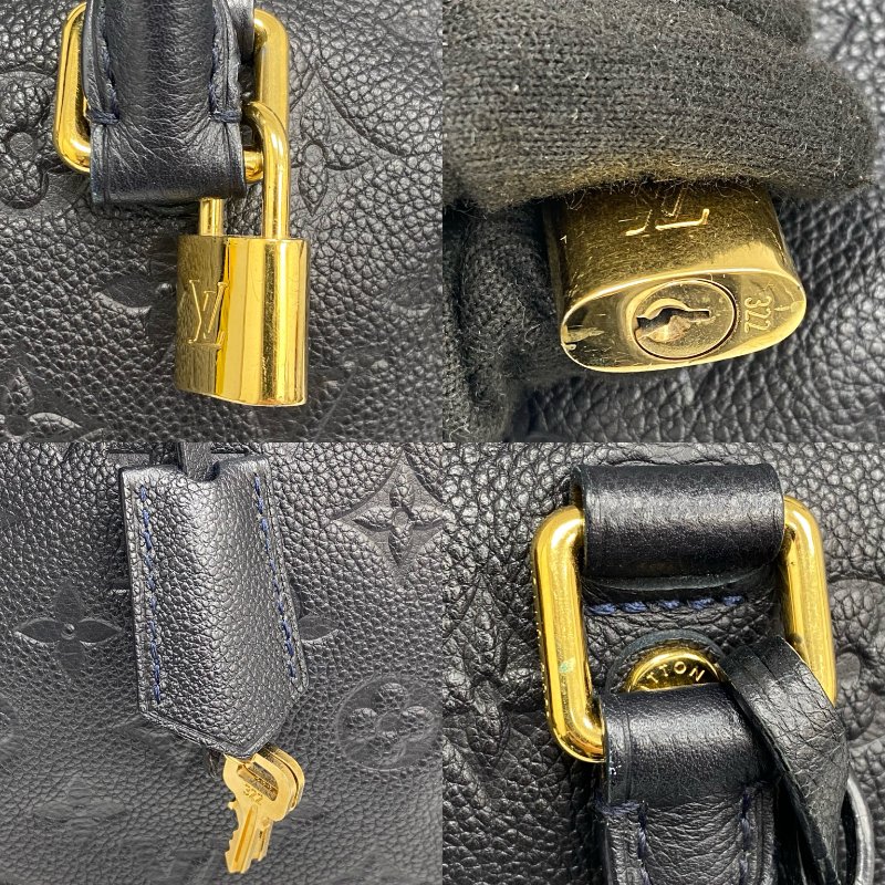 △ Louis Vuitton 路易威登 Navy Calfskin Empreinte Monogram Speedy Bandouliere 30 2 Way Bag M43501 深藍色壓紋小牛皮經典老花兩用袋 - 257026508-6