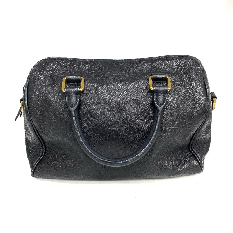 △ Louis Vuitton 路易威登 Navy Calfskin Empreinte Monogram Speedy Bandouliere 30 2 Way Bag M43501 深藍色壓紋小牛皮經典老花兩用袋 - 257026508-10