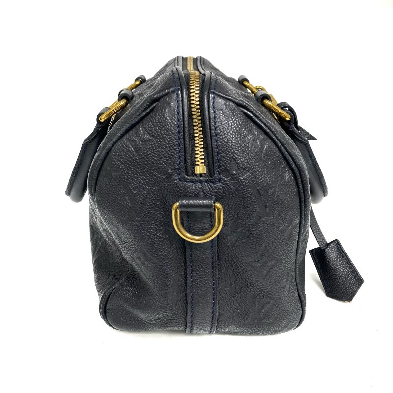 △ Louis Vuitton 路易威登 Navy Calfskin Empreinte Monogram Speedy Bandouliere 30 2 Way Bag M43501 深藍色壓紋小牛皮經典老花兩用袋 - 257026508-12