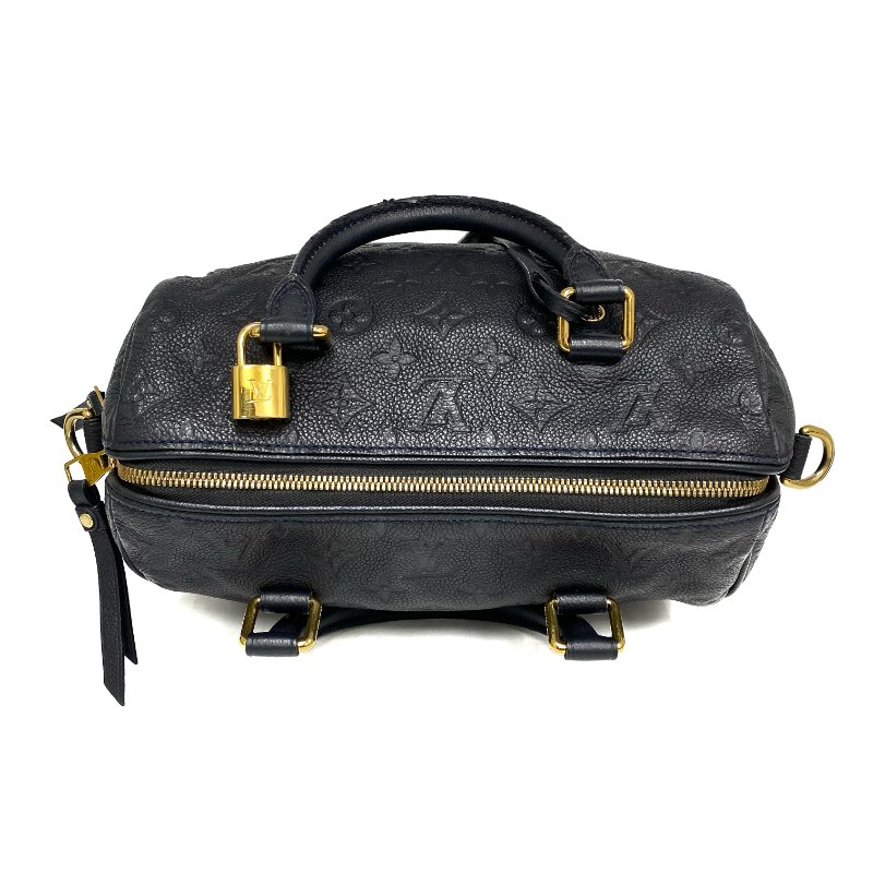 △ Louis Vuitton 路易威登 Navy Calfskin Empreinte Monogram Speedy Bandouliere 30 2 Way Bag M43501 深藍色壓紋小牛皮經典老花兩用袋 - 257026508-14