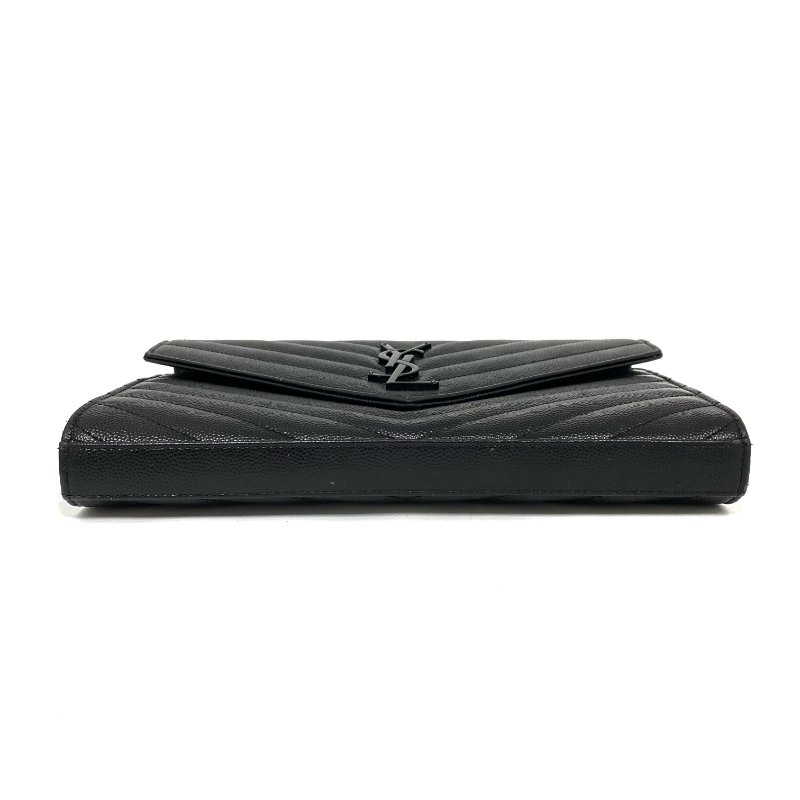 △ Saint Laurent 聖羅蘭 So Black Caviar Skin Loulou Chain Wallet On Chain 黑色粒紋小牛皮鎖鏈銀包 - 257027375-13